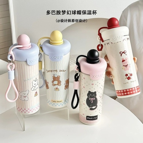 student cute good-looking vacuum cup school dedicated new cup with straw girls outdoor portable stainless steel cup
