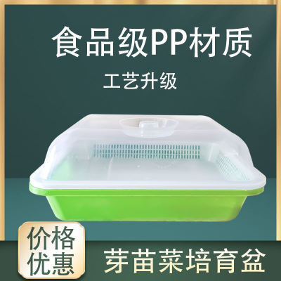 Lid Sprout Tray Factory Direct Sales Food Grade Seedling Tray Wholesale Fermentation Plate Cat Grass Self-Growing Various Vegetables Instant Food
