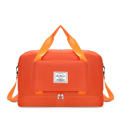 Foldable Short-Distance Travel Bag Large Capacity Hand-Held Luggage Bag Women's Yoga Training Dry Wet Separation Sports Gym Bag