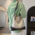 Fresh and Literary Style Canvas Bag for Women Large Capacity Shoulder Bag Simple Elegant Crossbody Bag Trendy Commuter Tote