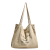 Partysu Canvas Bag Literary Style Shoulder Bag Trendy Fashion Casual Bag Shopping Tote Bag City Simple Women's Bag
