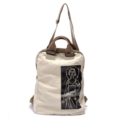 New Cotton Canvas Bag Simple Backpack Women's Artistic National Style Casual Bag Ethnic Style Mori Crossbody Backpack