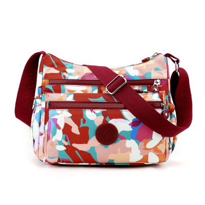 Fashion Printed Nylon Bag Trendy Shoulder Bag Urban Beautiful Women's Bag Large-Capacity Crossbody Bag Simple Leisure Bag