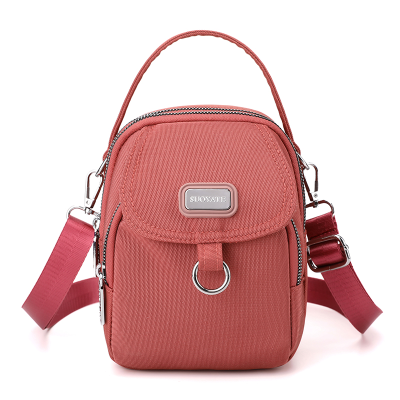 New Fashion Casual Bag Simple Korean Style Mobile Phone Bag Light Soft Nylon Bag Generous One-Shoulder Crossbody Women's Bag