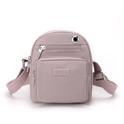 Solid Color Elegant Casual Bag Lightweight Simple Shoulder Bag Trendy Fashion Messenger Bag Soft Urban Style Nylon Bag