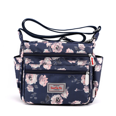 Fashion Printed Shoulder Bag Lightweight Outdoor Simplicity Middle-Aged Mother Bag Multi Compartment Cross Body Bag Large Capacity Nylon Bag