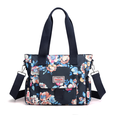 Printed Handbag Women's New Large Capacity Nylon Bag Simple Tote Bag Elegant Casual Bag Korean Style Shoulder Bag