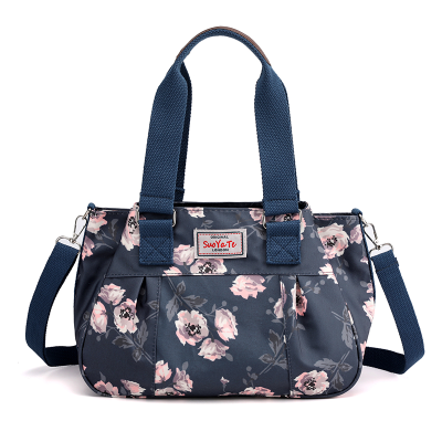 Flower Handbag Women's New Large Capacity Nylon Bag Simple Fashion Tote Bag Casual Urban Style Beautiful Women's Bag