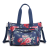 Fashion Flower Shoulder Bag Lightweight Nylon Bag Simple Travel Middle-Aged Mother Bag Large Capacity Multi Compartment Cross Body Bag