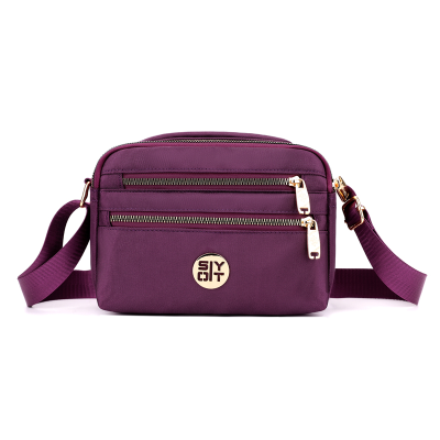 New Simple Solid Color Nylon Bag Trendy Loss Crossbody Bag Large Capacity Multi Compartment Shoulder Bag Urban Leisure Bag