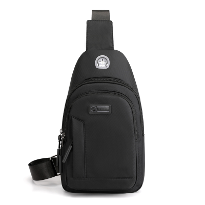 Fashion Men's Commuter Shoulder Bag Trendy Large Capacity Outdoor Travel Messenger Bag Simple Chest Bag Practical Casual Bag