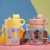 Bear Cartoon Portable Cup Large Capacity Portable Cup Student Double Drinking Straw Direct Drinking Strap Sports Kettle