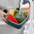 Double-Layer Drain Basket Dustproof with Cover Portable Refrigerator Kitchen Vegetable Crisper Storage Box