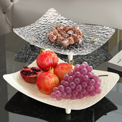 Light Luxury Fruit Plate Living Room Home Coffee Table Dried Fruit Tray Candy Snack Dessert Storage Plate Storage