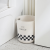 INS Style Trash Can Home Living Room Bedroom Simple Storage Bucket Good-looking Chessboard Grid Dust Basket