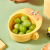 Cartoon Plastic Bowl Tableware Children's Bowl Cute Baby Bowl Spoon Trending Unique Strawberry Shape Small Bowl