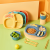 Radish Cartoon Children's Dinner Plate Bowl Cup Suit Kindergarten Baby Compartment Plate