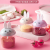 Cute Rabbit Condiment Dispenser Kitchen Pp Seasoning Storage Tee Or Four Grid Flip Lid with Spoon Seasoning Containers