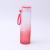 Creative Gradient Pstic Water Cup Korean Frosted Colored Cup with Rope Handle Outdoor Portable Pstic Handy Cup