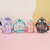 Bear Transparent Straw Water Cup Student Anti-Fall Pstic Cup Girl Cute rge Capacity Kettle
