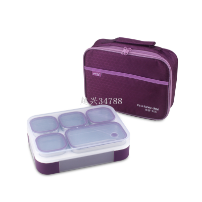 304 Stainless Steel Insuted Lunch Box Five-Grid Lunch Box