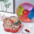 Colorful Dried Fruit Box Pstic Partitioned Candy Tray round Plum-Shaped Rotating Candy Pte