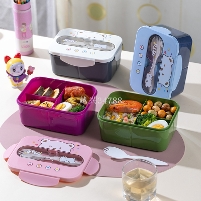 Lunch Box Water Cup Suit Student Lunch Box Suit Pstic Bento Lunch Box with Water Cup