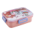 Cartoon Tee-Grid Lunch Box with Spoon Sad Bowl Sealed Bento Fresh Lunch Box Microwaveable Heating