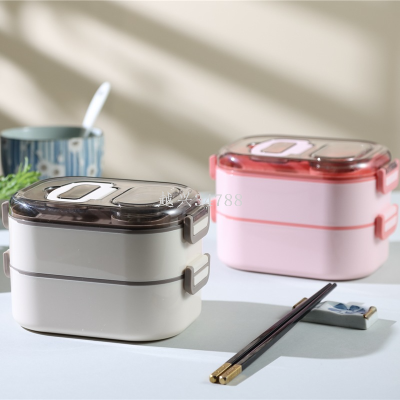 304 Stainless Steel Insution Lunch Box Insuted Barrel Student Office Worker Microwaveable Heated Bento Box