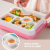 Cartoon Student Lunch Box Children's Compartment Sealed Lunch Box Microwaveable Heated Lunch Box Fruit Sad Box