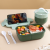 Rectangur Pstic Lunch Box Lunch Box Lunch Box Mobile Phone Holder Microwave Oven rge Capacity Tableware Suit