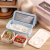 Double yer Lunch Box Pstic Multi-yer Partitioned Student Office Lunch Box Microwave Outdoor Lunch Box