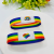 Cross-Border Hot Sale Six-Color Rainbow LGBT Elastic Band Woven Wrist Strap Comrade Lucky Friendship Bracelet Can Be Worn on Both Sides