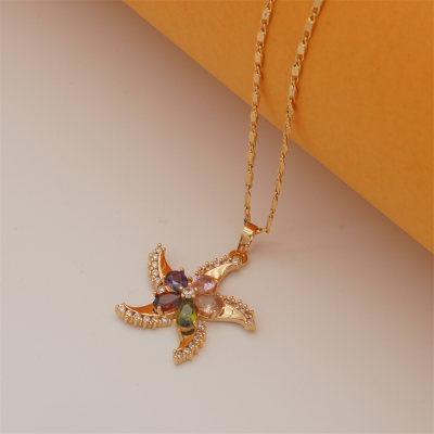 Star Inspiration/Xlg Foreign Trade E-Commerce North American Factory Direct Sales Copper-Plated Gold Put Allergic Starfish Order Please Inquiry
