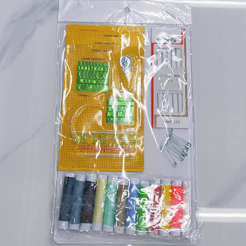 sewing kit 27 pieces needle card +5/0 needle card + sewing thread + pin combination set household portable