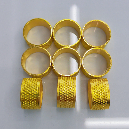 thickened thimble household sewing tool non-slip embroidery adjustable finger guard silver gold safety thimble
