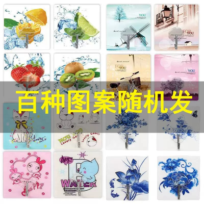 Punch-Free Hook Super Strong Self-Adhesive Wall-Mounted Seamless Kitchen Bathroom Bathroom Universal Pattern Sticky Hook