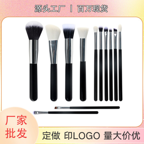 工厂批发跨境软毛遮瑕粉底散粉点彩刷子仿动物毛眼影刷套装化妆刷