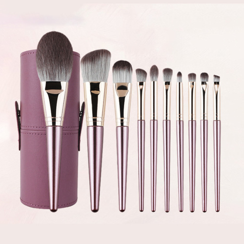 厂家批发跨境亚马逊紫罗兰10支套装刷子软毛眼影刷全套彩妆化妆刷