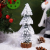Tower Shaped Flocked Christmas Tree Mini Cedar Tree Desktop Ornament Home Christmas Decoration New Year Gift (Without Li