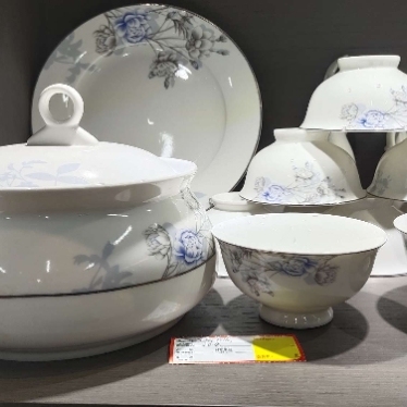 tableware set bowl dish & plate jingdezhen household ceramics tableware set gift wholesale new chinese bone china tableware ins style