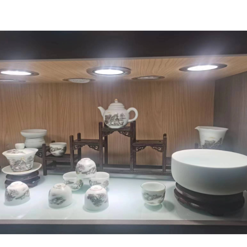 jingdezhen jade porcelain landscape ceramic tea set