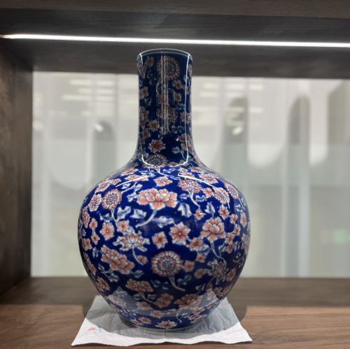 Jingdezhen Ceramics Antique Hand Painted Blue and White Porcelain Vase Flower Container Home Living Room Decoration Crafts Ornaments