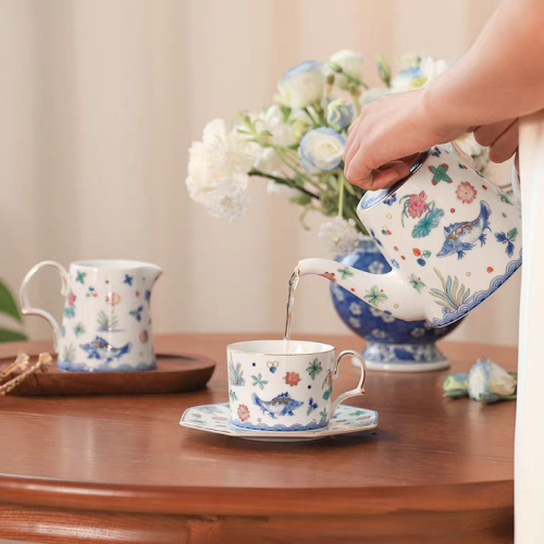 景德镇茶具奶缸碗盘套装家用欧式下午茶咖啡杯碟套装轻奢高档送礼