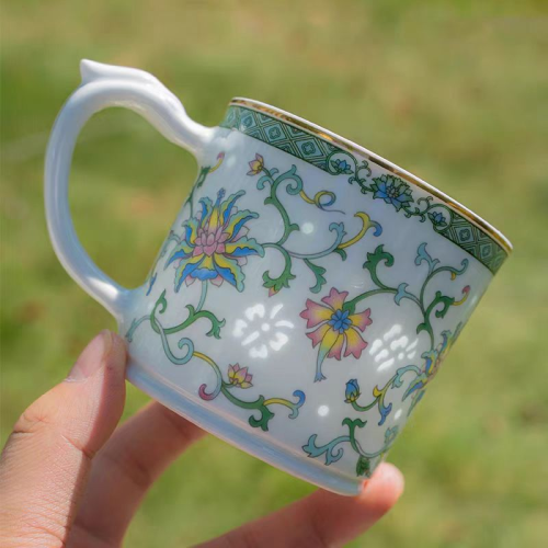 景德镇陶瓷咖啡杯碟套装下午茶高颜值茶具马克杯生日结婚礼物杯子