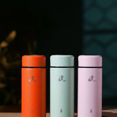 jingdezhen ceramic inner pot thermos cup women‘s tea pack sports belt tea stainer filter car portable water cup