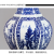 Jingdezhen Ceramic Chinese Style Hand Painted Blue and White Ming and Qing Lion Pattern Double-Ear Square Flower Porcelain Bottle Living Room Hallway Decoration Ornaments