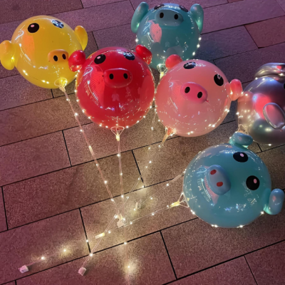  Bobo ball pig balloon light up toy