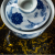 Zhongjia Kiln Porcelain Gaiwan Jingdezhen Chai Kiln Blue and White Hand Drawn Guofeng Nuevedeer Sancai Gaiwan Tea Cup Tea Brewing Bowl