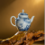 Zhongjia Kiln Ceramic Teapot Jingdezhen Chai Kiln Blue and White Hand Drawn Guofeng Nuevedeer Single Teapot Gongfu Teapot